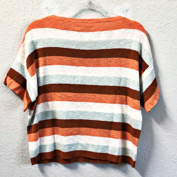 Madewell Boxy Sweater Tee in Maggie Stripe Medium - Picture 3 of 6